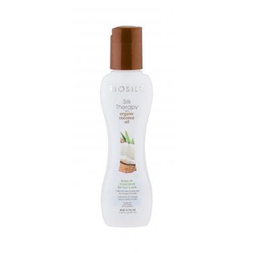 Biosilk Silk Therapy Natural Coconut Oil kuracja nawilżająca bez spłukiwania włosów i ciała 67 ml