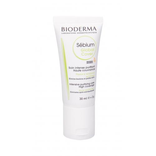 Bioderma Sébium Global Cover pielęgnacja intensywnie kryjąca i tonizująca do cery trądzikowej odcień natural 30 ml