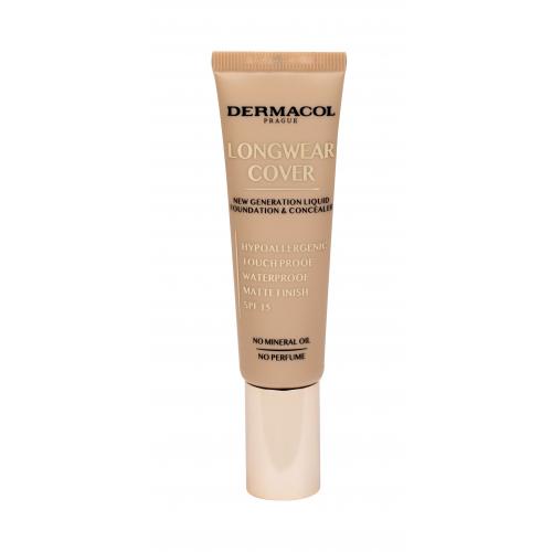 Dermacol Longwear Cover podkład - fluid SPF 15 przeciw niedoskonałościom skóry 02 Fair 30 ml