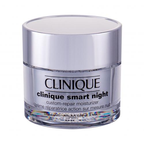 Clinique Smart Night™ Custom-Repair Moisturizer nawilżający krem przeciwzmarszczkowy na noc do skóry suchej i mieszanej 50 ml