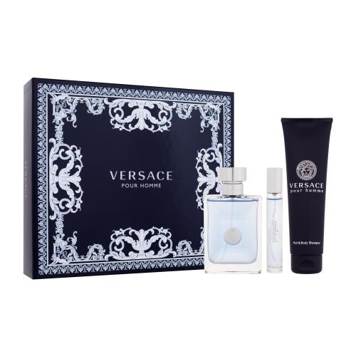 Versace Pour Homme zestaw EDT 100 ml + EDT 10 ml + żel pod prysznic 150 ml dla mężczyzn