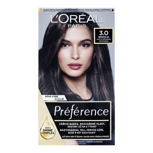 L’Oréal Paris Préférence Cool Blondes farba do włosów odcień 3.0 Dark Brown 1 szt.