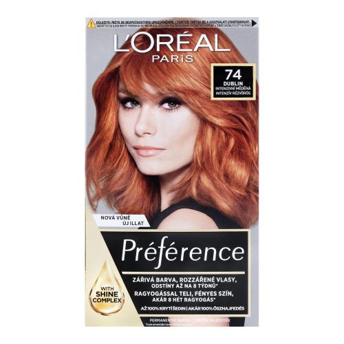 L’Oréal Paris Préférence Cool Blondes farba do włosów odcień 7.4 Mango Copper 1 szt.