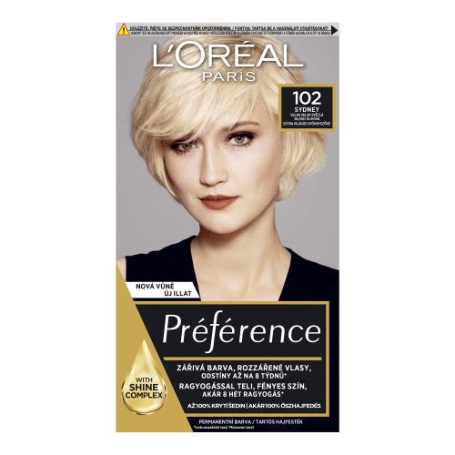 L’Oréal Paris Préférence Cool Blondes farba do włosów odcień 102 Extremely Light Iridescent Blond 1 szt.