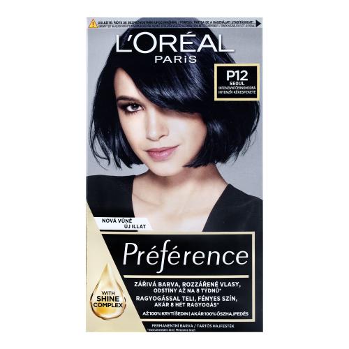 L’Oréal Paris Préférence Cool Blondes farba do włosów odcień P12 Intense Cool Black 1 szt.
