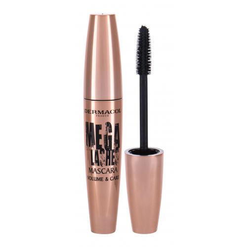 Dermacol Mega Lashes Mascara Volume & Care tusz wydłużająca i pogrubiająca rzęsy Black 11 ml