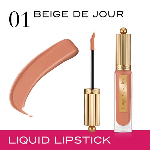 Bourjois Rouge Velvet Ink szminka w płynie z matowym wykończeniem odcień 01 Beige De Jour 3.5 ml