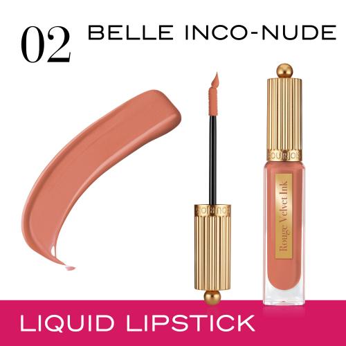 Bourjois Rouge Velvet Ink szminka w płynie z matowym wykończeniem odcień 02 Belle Inco-Nude 3.5 ml