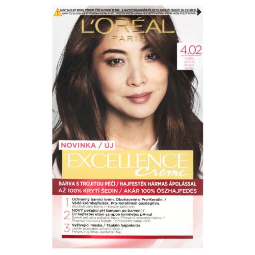 L’Oréal Paris Excellence Cool Creme farba do włosów odcień 4.02 Natural Brown 1 szt.