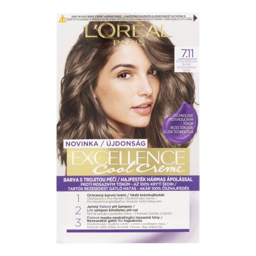 L’Oréal Paris Excellence Cool Creme farba do włosów odcień 7.11 Ultra Ash Blond