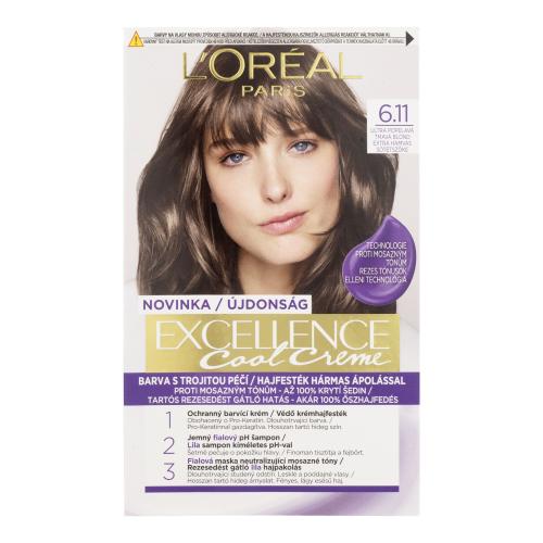 L’Oréal Paris Excellence Cool Creme farba do włosów odcień 6.11 Ultra Ash Dark Blond 1 szt.