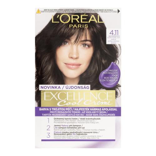 L’Oréal Paris Excellence Cool Creme farba do włosów odcień 4.11 Ultra Ash Brown 1 szt.