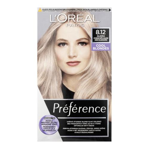 L’Oréal Paris Préférence farba do włosów odcień 8.12 Light Ash Beige Blonde 1 szt.