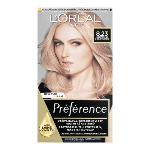 L’Oréal Paris Préférence Cool Blondes farba do włosów odcień 8.23 Medium Rose Gold 1 szt.