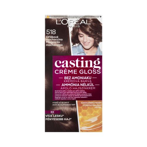 L’Oréal Paris Casting Creme Gloss farba do włosów odcień 518 Hazelnut Macchiato 1 szt.