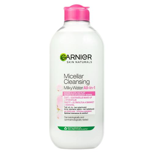Garnier Skin Naturals woda micelarna zawierająca mleczko nawilżające dla skóry suchej i wrażliwej 400 ml
