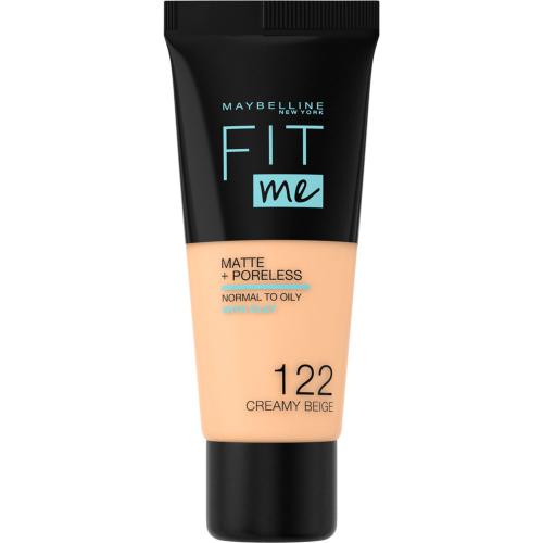 MAYBELLINE NEW YORK Fit Me! Matte+Poreless matujący podkład do skóry normalnej i tłustej odcień 122 Creamy Beige 30 ml