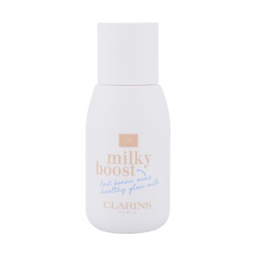 Clarins Milky Boost mleczko tonujące do ujednolicenia kolorytu skóry odcień 01 Milky Cream 50 ml
