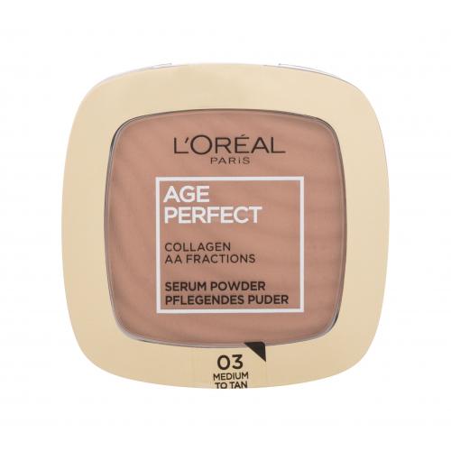 L’Oréal Paris Age Perfect puder utrwalający o działaniu nawilżającym odcień 03 Medium To Tan 9 g