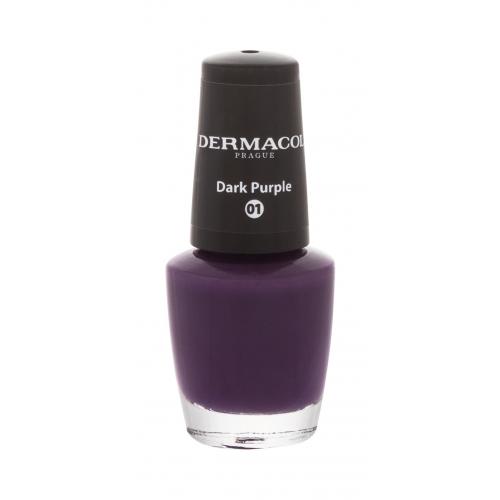 Dermacol Mini lakier do paznokci odcień 01 Dark Purple 5 ml