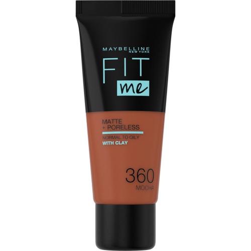 MAYBELLINE NEW YORK Fit Me! Matte+Poreless matujący podkład do skóry normalnej i tłustej odcień 360 Mocha 30 ml