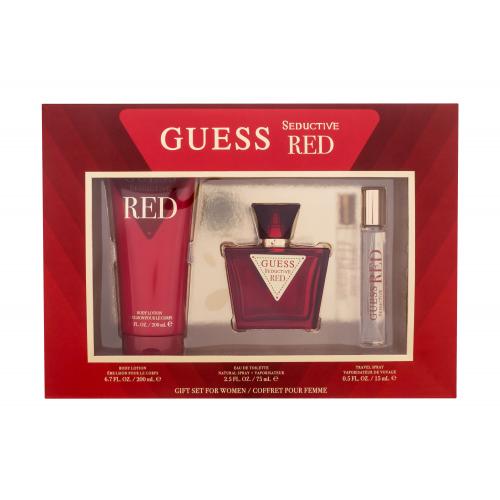 GUESS Seductive Red zestaw Edt 75 ml + Mleczko do ciała 200 ml + Edt 15 ml dla kobiet