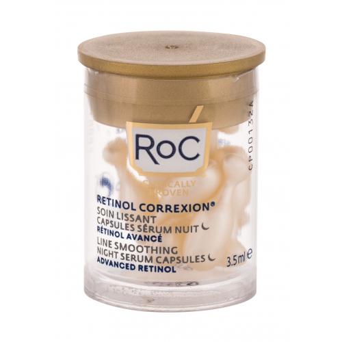 RoC Retinol Correxion Line Smoothing Advanced Retinol Night Serum Capsules serum do twarzy 3,5 ml dla kobiet Uszkodzone pudełko
