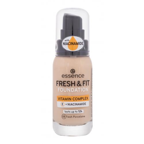 essence Fresh & Fit podkład w płynie odcień 05 Fresh Porcelaine 30 ml