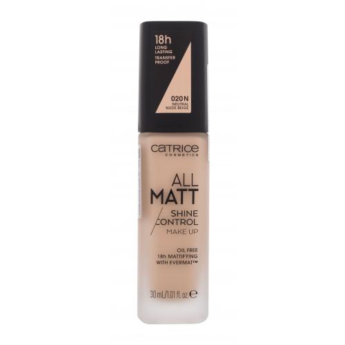 CATRICE All Matt Shine Control Podkład w płynie 30 ml Nr. 020 - Neutral Nude Beige