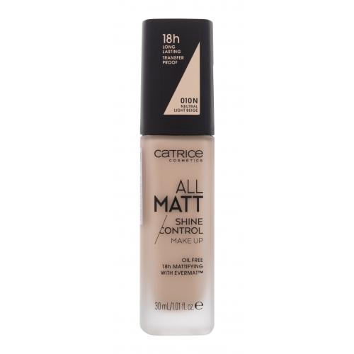 CATRICE All Matt Shine Control Podkład w płynie 30 ml Nr. 010 - Neutral Light Beige
