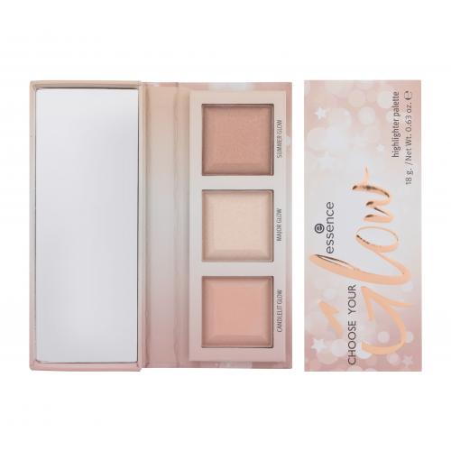 essence Choose Your Glow paleta rozjaśniaczy 18 g