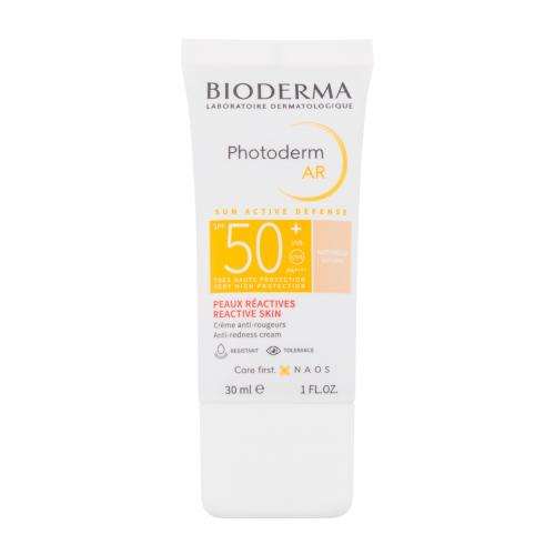 Bioderma Photoderm AR tonujący krem ochronny do bardzo wrażliwej skóry ze skłonnością do zaczerwienień SPF 50+ odcień Natural 30 ml