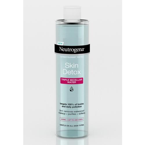 Neutrogena Skin Detox micelarna woda oczyszczająca do makijażu wodoodpornego 400 ml
