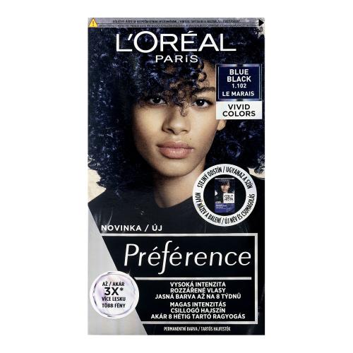 L’Oréal Paris Préférence Vivid Colors farba do włosów odcień 1.102 Blue Black 1 szt.