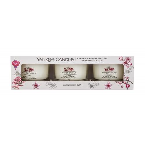 Yankee Candle Sakura Blossom Festival zestaw Świeczka zapachowa 3 x 37 g unisex