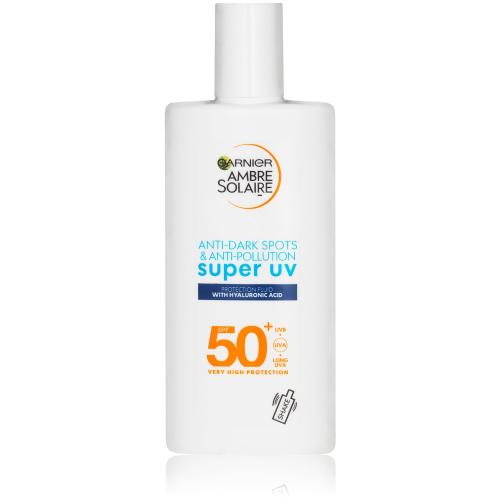 Garnier Ambre Solaire Super UV Hyaluronic Acid lekki fluid ochronny o działaniu nawilżającym SPF 50+ 40 ml