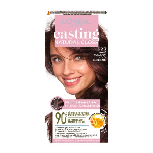 L’Oréal Paris Casting Creme Natural Gloss semi-permanentna farba do włosów odcień 323 Brown Chocolate 1 szt.