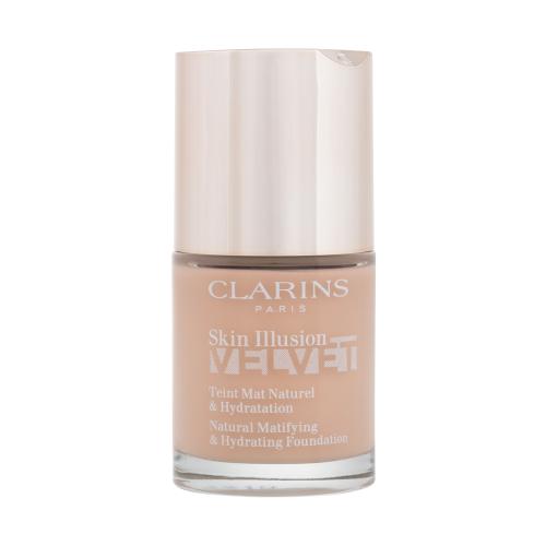 Clarins Skin Illusion Velvet podkład w płynie z matowym wykończeniem o działaniu odżywczym odcień 107C 30 ml