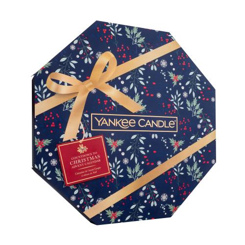 Yankee Candle Christmas Collection Christmas Advent Calendar zestaw Świeczka zapachowa 24 x 9,8 g + świecznik unisex Uszkodzone pudełko