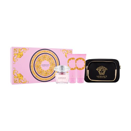 Versace Bright Crystal zestaw Edt 90 ml + Mleczko do ciała 100 ml + Żel pod prysznic 100 ml + Torebka dla kobiet