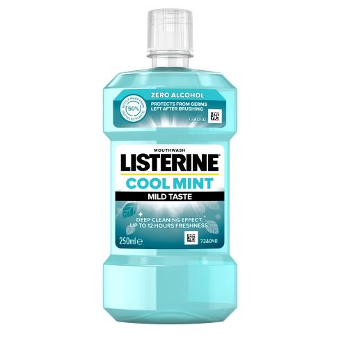 Listerine Cool Mint Mild Taste płyn do płukania ust bez alkoholu smak Cool Mint 250 ml