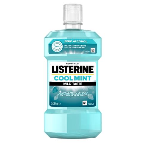 Listerine Cool Mint Mild Taste płyn do płukania ust bez alkoholu smak Cool Mint 500 ml