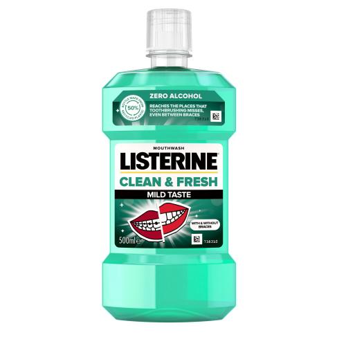 Listerine Clean & Fresh płyn do płukania ust przeciw próchnicy 500 ml