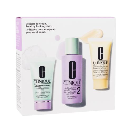 Clinique 3 Steps Skin Care Kit Skin Type 2 zestaw upominkowy do doskonałego oczyszczania skóry