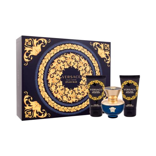 Versace Pour Femme Dylan Blue zestaw EDP 50 ml + mleczko do ciała 50 ml + żel pod prysznic 50 ml dla kobiet