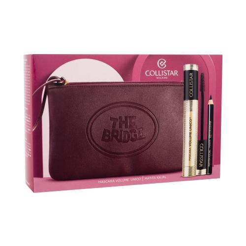 Collistar Volume Unico zestaw Tusz do rzęs Volume Unico 13 ml + Kredka do oczu Kajal Pencil 0,8 g Black + Kosmetyczka The Bridge W Intense Black