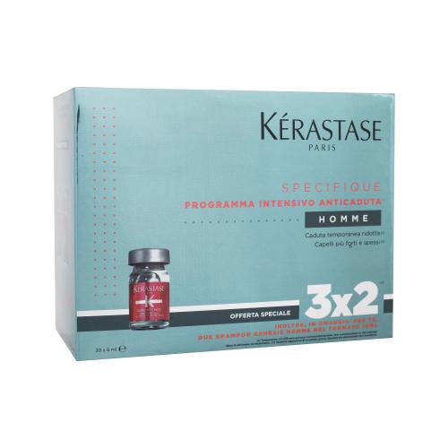 Kérastase Spécifique Cure Anti-Chute Intensive Homme Set zestaw Kuracja przeciw wypadaniu włosów 30 x 6 ml + szampon 10 ml + szampon 10 ml M