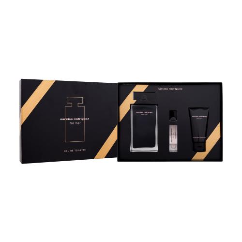 Narciso Rodriguez For Her zestaw EDP 100 ml + mleczko do ciała 50 ml + EDT 10 ml dla kobiet