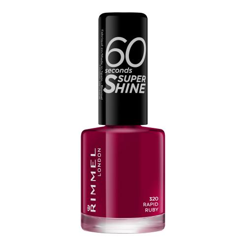 Rimmel 60 Seconds Super Shine lakier do paznokci odcień 320 Rapid Ruby 8 ml