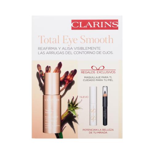 Clarins Total Eye Smooth zestaw Krem pod oczy 15 ml + serum do rzęs 3 ml + kredka do oczu 0,39 g dla kobiet